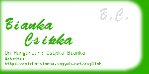 bianka csipka business card